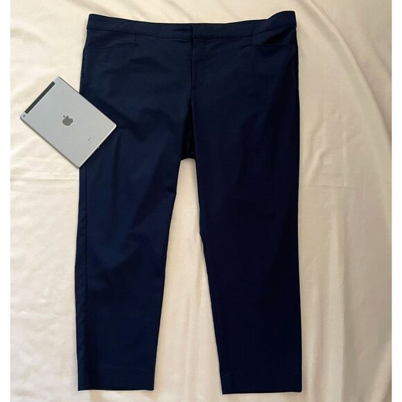 Chaps Slimming Skinny Pants for Women Plus Sz 24W Navy Blue in Polished Finish - Picture 4 of 9